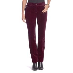 Chicos Merlot Corduroy Straight Leg Pant Sz 8 Chicos 1 Casual Girl Boss Normcore